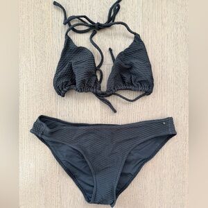 Anine bing black string bikini